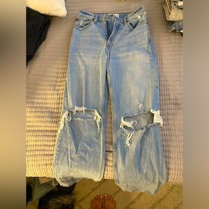 Abercrombie ripped jeans